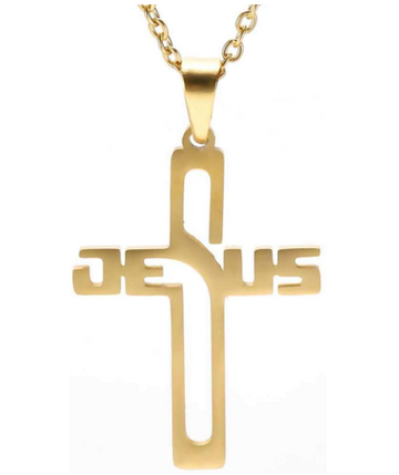 Collar Jesus Cruz Dorado Cristianismo Jude Jew
