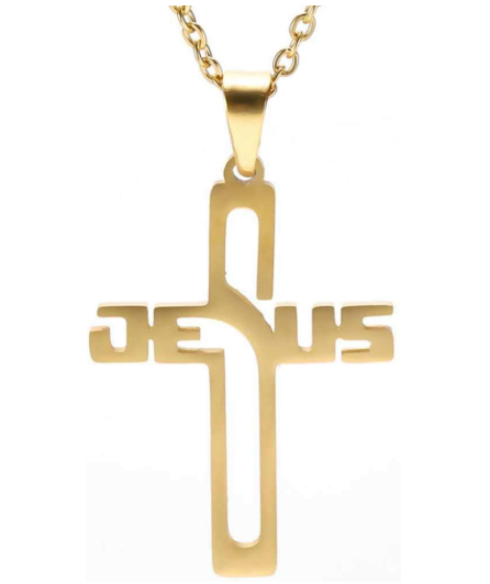 Collar Jesus Cruz Dorado Cristianismo Jude Jew