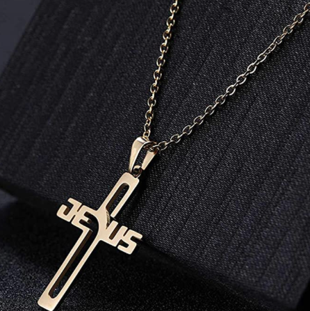 Collar Jesus Cruz Dorado Cristianismo Jude Jew