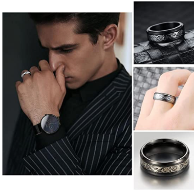 Set De Anillo Caballero Street Style