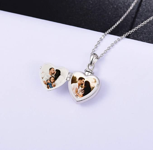 Collar Relicario Corazon Cenizas