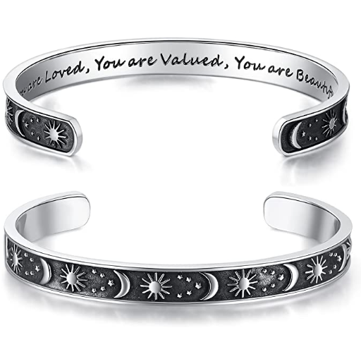 Pulsera Estrella Y Sol Brazalete Acero