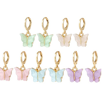 Aretes De Mariposa Set 5 Pcs