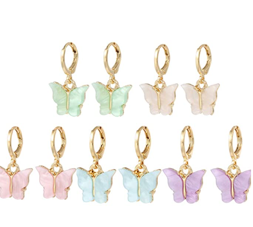 Aretes De Mariposa Set 5 Pcs
