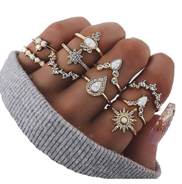 Set De Anillos Midi Vintage