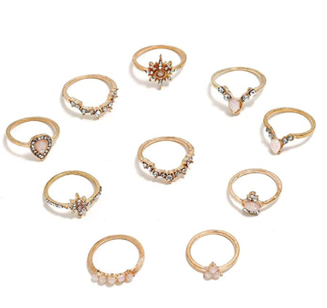 Set De Anillos Midi Vintage