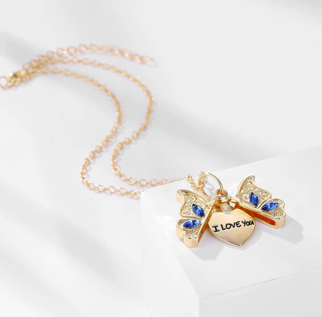 Collar Mariposa Sopresa Mensaje I Love You