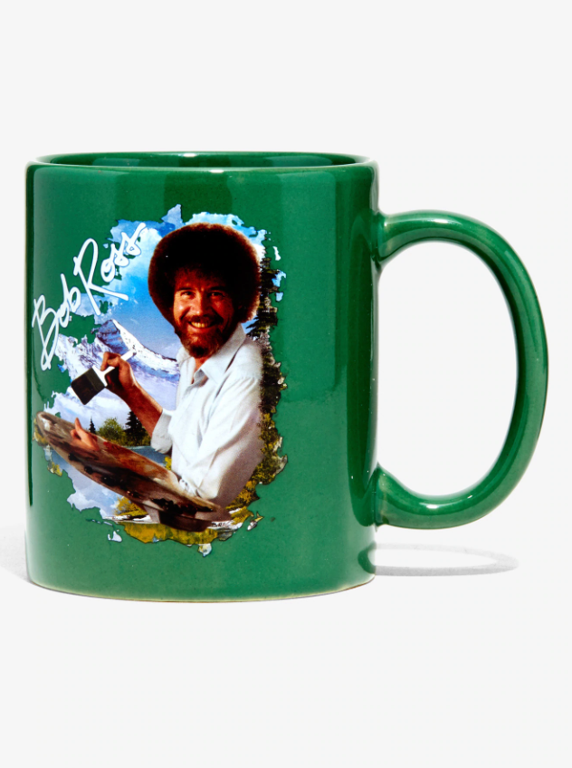 BOB ROSS SE HA DIVERTIDO TAZA VERDE
