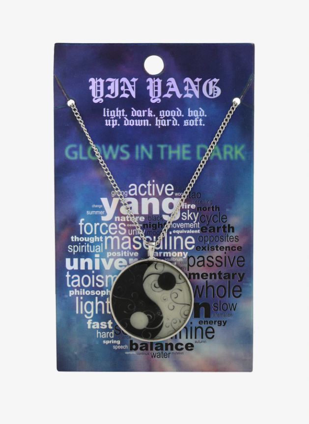 YIN-YANG GCOLLAR BRILLANTE EN LA OSCURIDAD