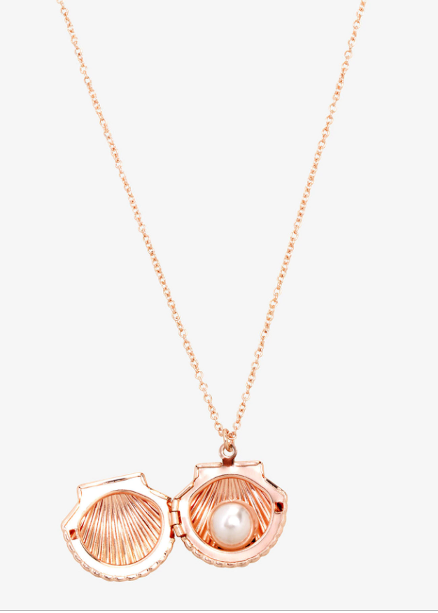 La Sirenita Collar Concha Ariel Oro Rosa