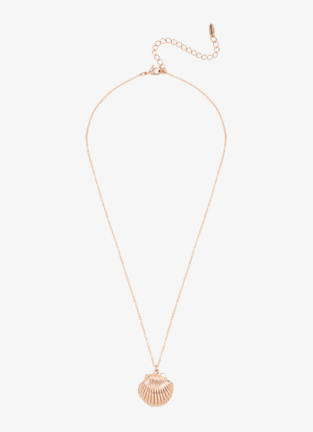 La Sirenita Collar Concha Ariel Oro Rosa