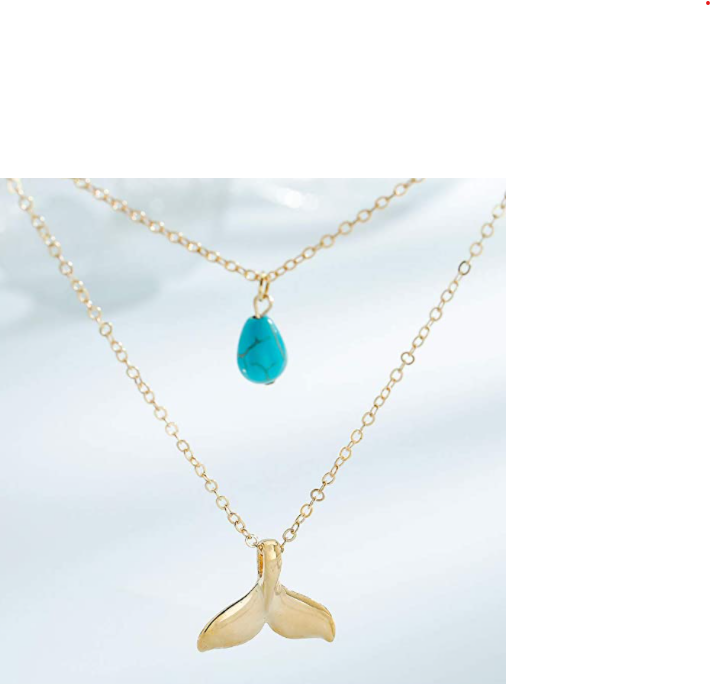 Collar Ballena Con Piedra Azul Aleta