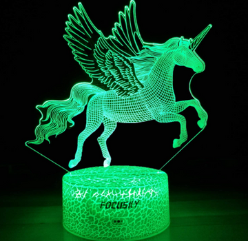 Lampara Holografica Unicornio