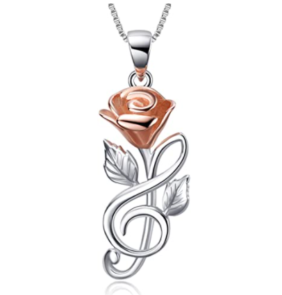 Collar Rosa Nota Musical Sol