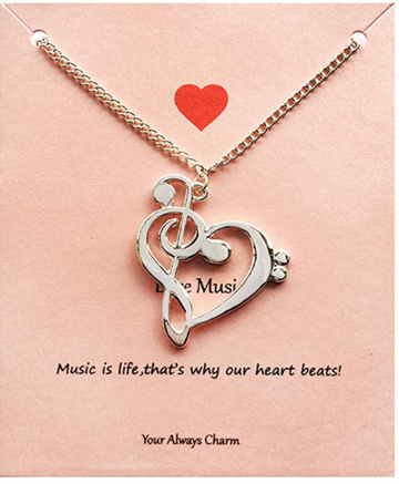 Collar Nota Musical Corazon