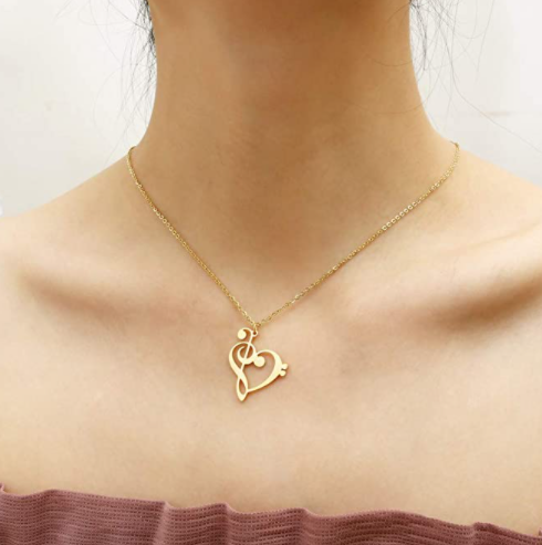 Collar Nota Musical Corazon