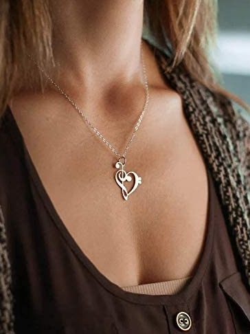 Collar Nota Musical Corazon