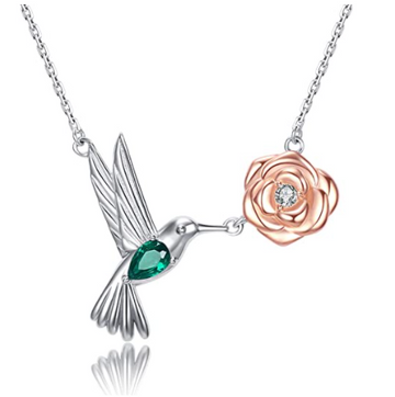 Collar Colibri Con Flor