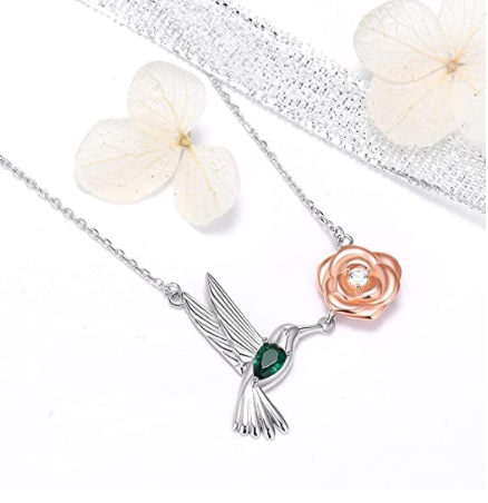 Collar Colibri Con Flor