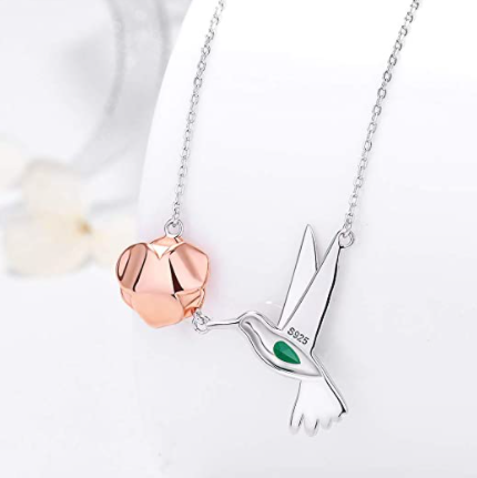 Collar Colibri Con Flor