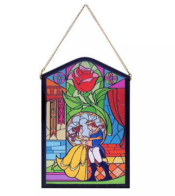 La Bella Y La Bestia Vitral Cuadro Decoracion