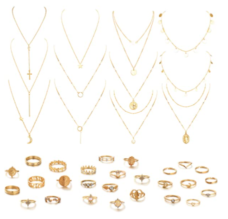 Paquete Mixto Collares y Anillos Udalyn