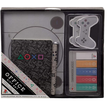 Playstation Juego De Papeleria Cuaderno Pluma Post It