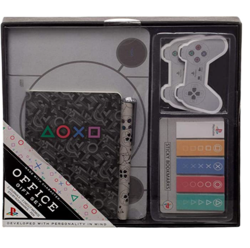 Playstation Juego De Papeleria Cuaderno Pluma Post It