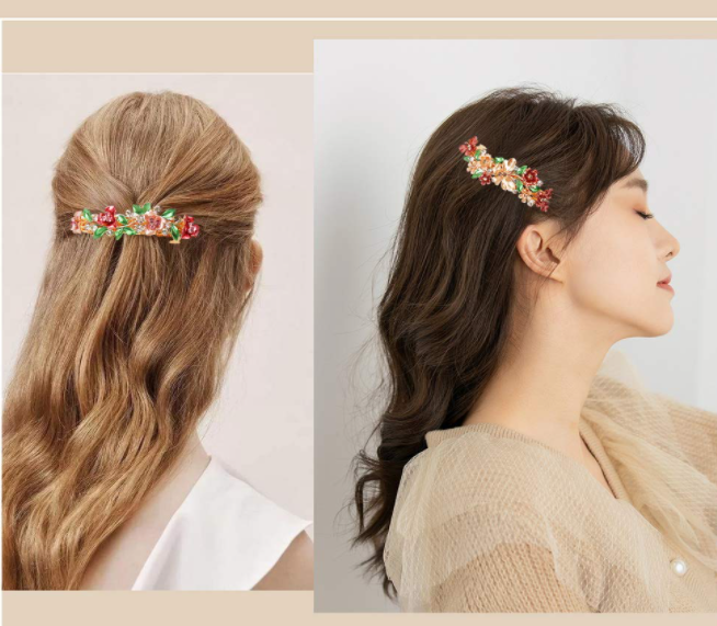 Set De Broches Para Cabello Vintage Flores