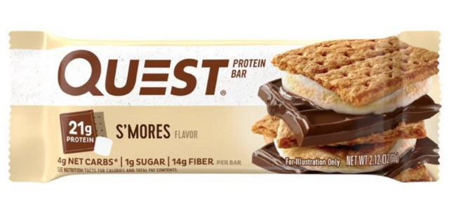 Quest Nutrition S'Mores Protein Bar - Cont. 8/16.96oz Total