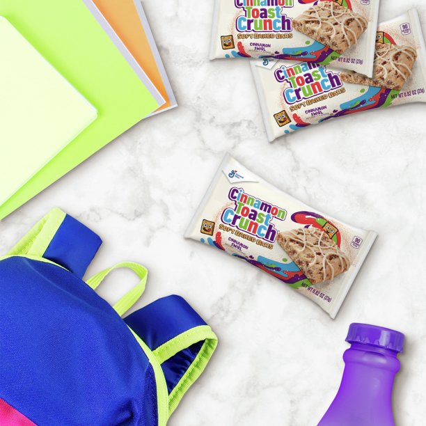 Cinnamon Toast Crunch Soft Baked Chewy Cereal Treat Bars, Snack Bars, 12 Barras