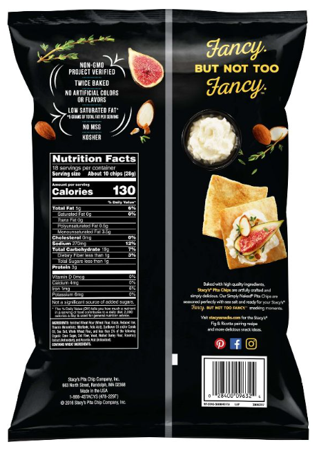 Stacy's Simply Naked Pita Chips - 18oz