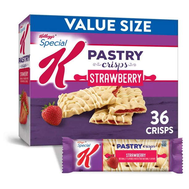 Kellogg's Special K Pastry Crisps, 15.84 Oz, Caja con 16 Barras