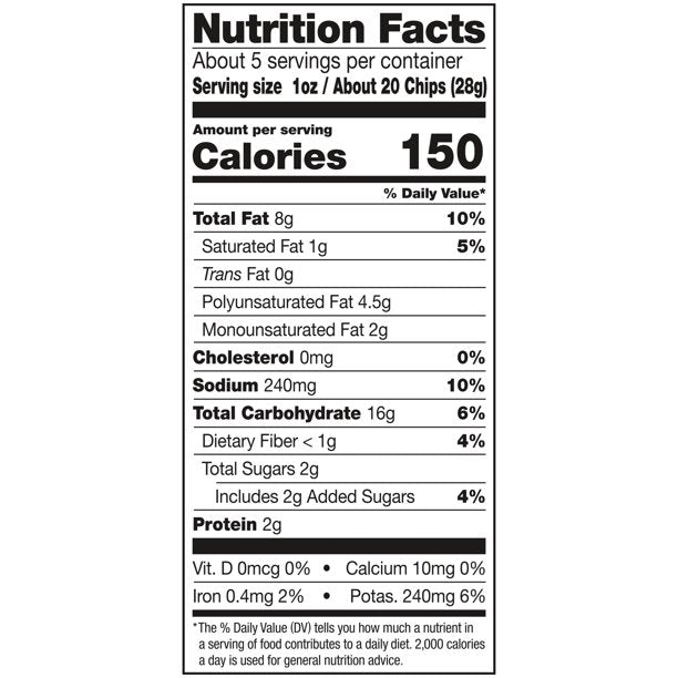 Tom's Ridges Potato Chips, Mesquite BBQ, Bolsa de 5.5 oz