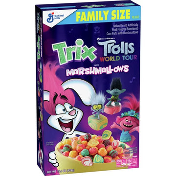 Trix Trolls Breakfast Cereal con Malvaviscos, 15.5 oz