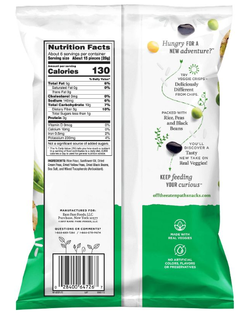 Off The Eaten Path Veggie Crisps - 6.25oz