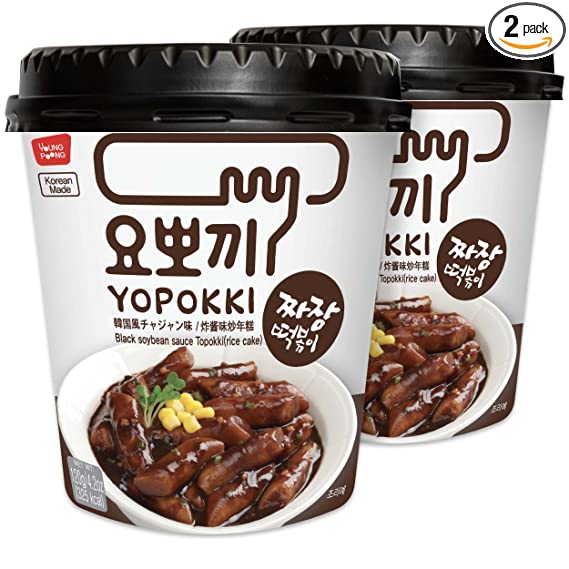 Yopokki Jjajang Tteokbokki Cup I Korean Topokki Instant Retort Rice Cake (2)