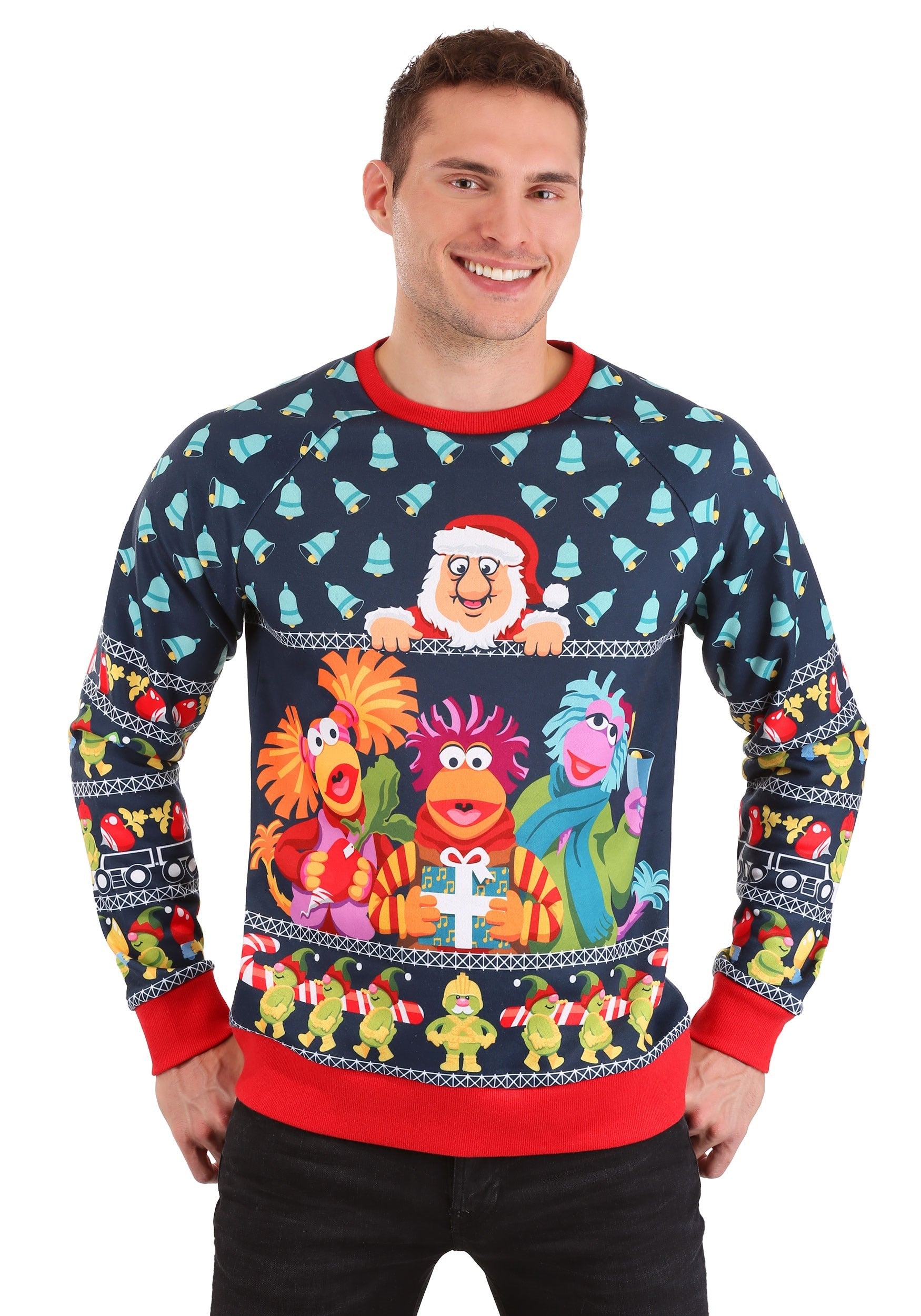 Fraggle Rock Sublimated Ugly Christmas Sudadera Sueter