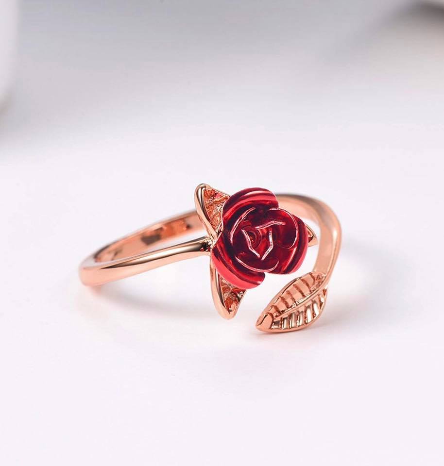 ANILLO DE ROSA ROJA