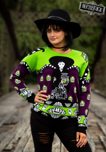 Beetlejuice Ugly Sweater Sueter