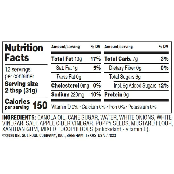 BRIANNAS Rich Poppy Seed Dressing
