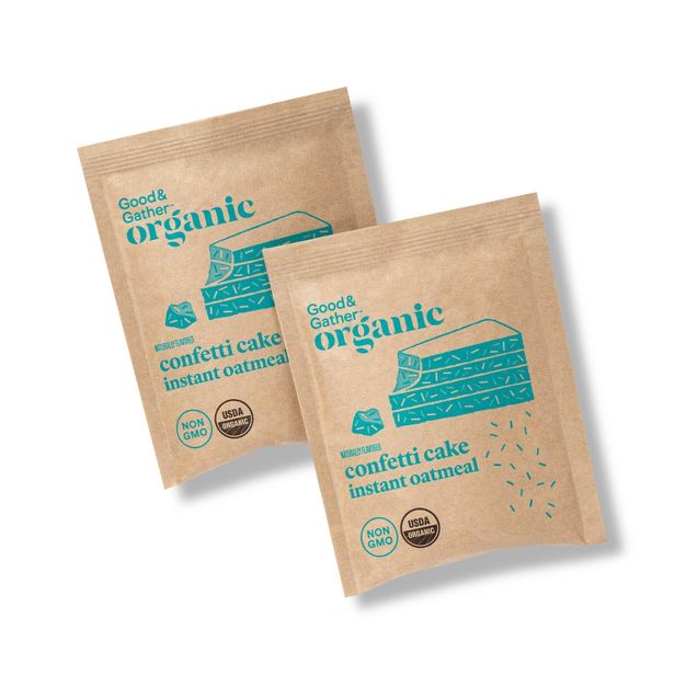 Organic Confetti Cake Naturally Flavored Instant Oatmeal - 8oz - Good & Gather™