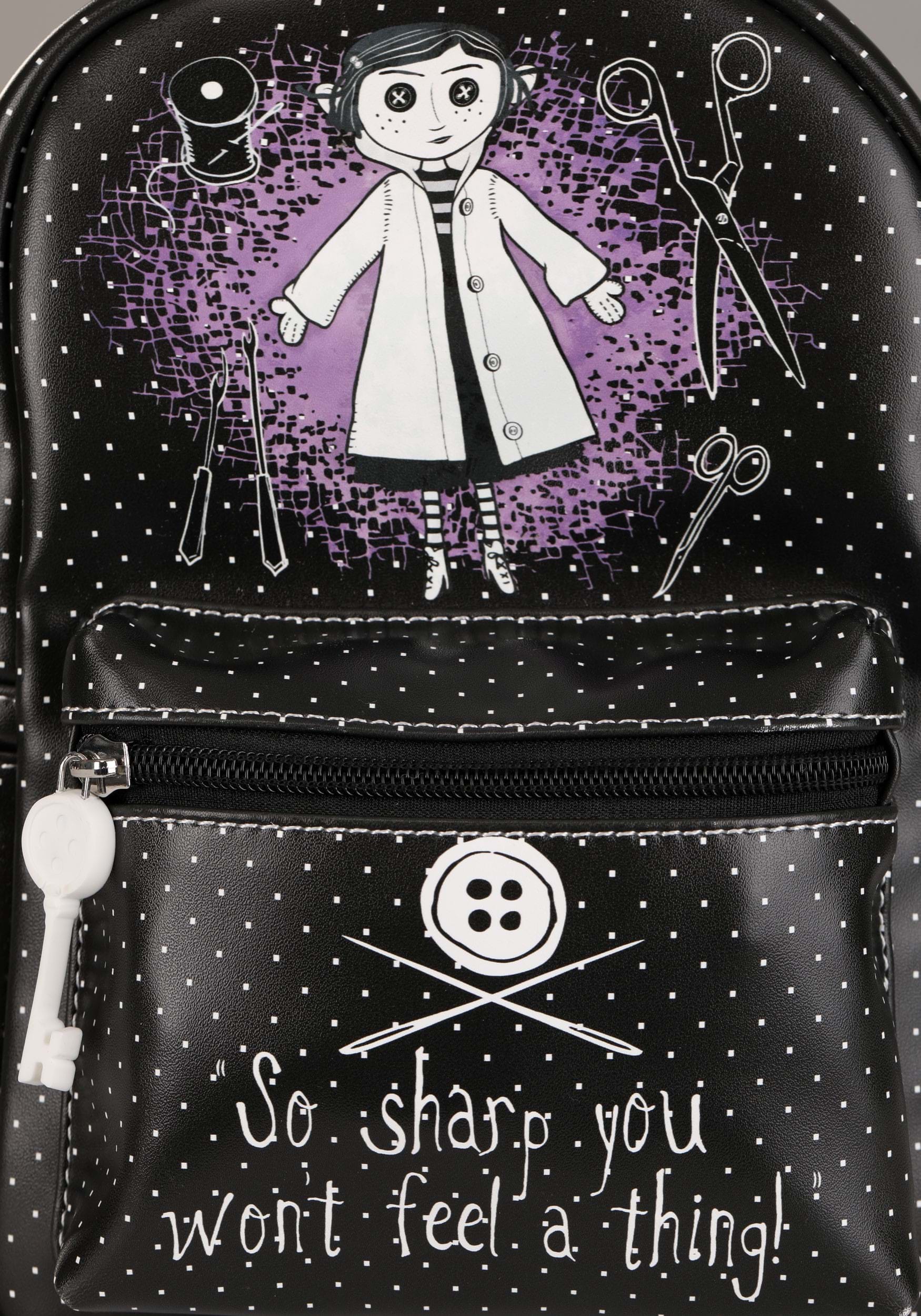 Coraline Mochila Puntitos Blancos