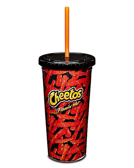 Cheetos Termo Con Popote Flaming Hot Allover