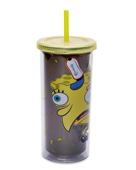 Bob Esponja Termo Con Popote Meme