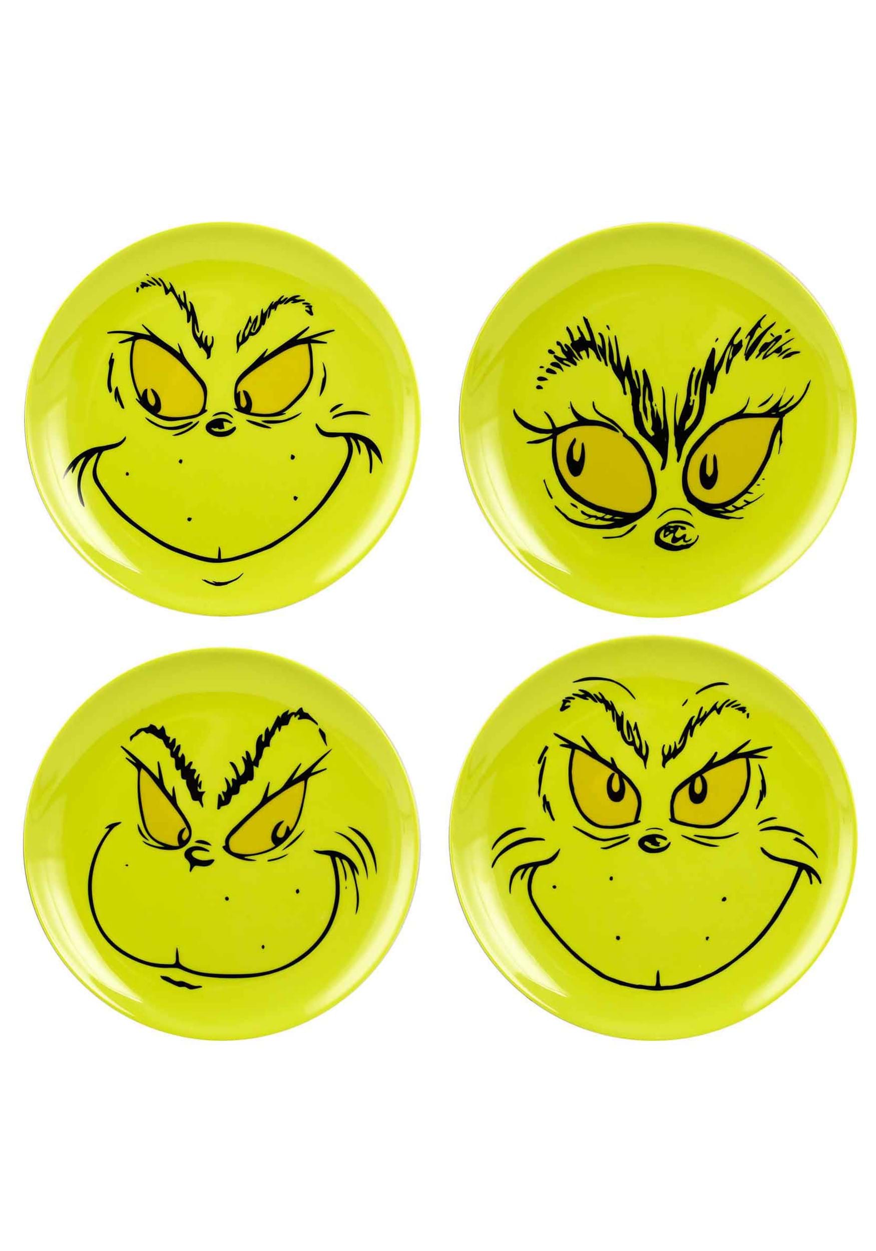 Grinch Set De Platos Ceramica 4 Pcs
