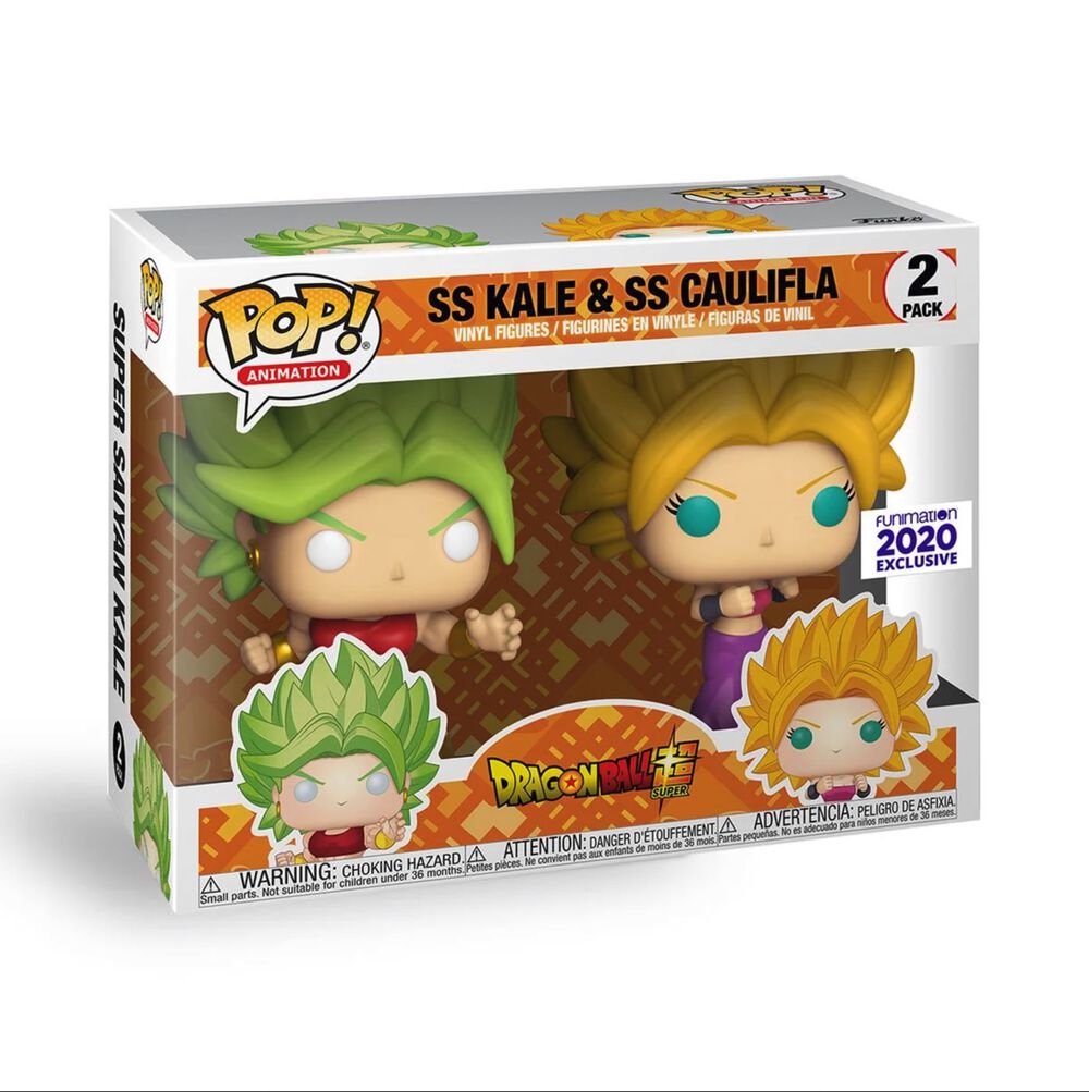 Dragon Ball Super Saiyan Kale & Caulifla Funko Set