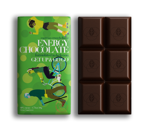 The Functional Chocolate Company Espresso Crunch Energy Chocolate Dietary Supplement