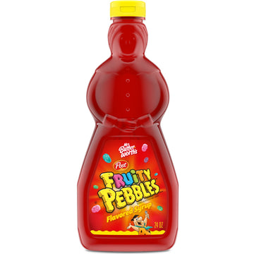 Mrs. Butterworth's Fruity Pebbles Flavored Pancake Syrup, 24 oz.