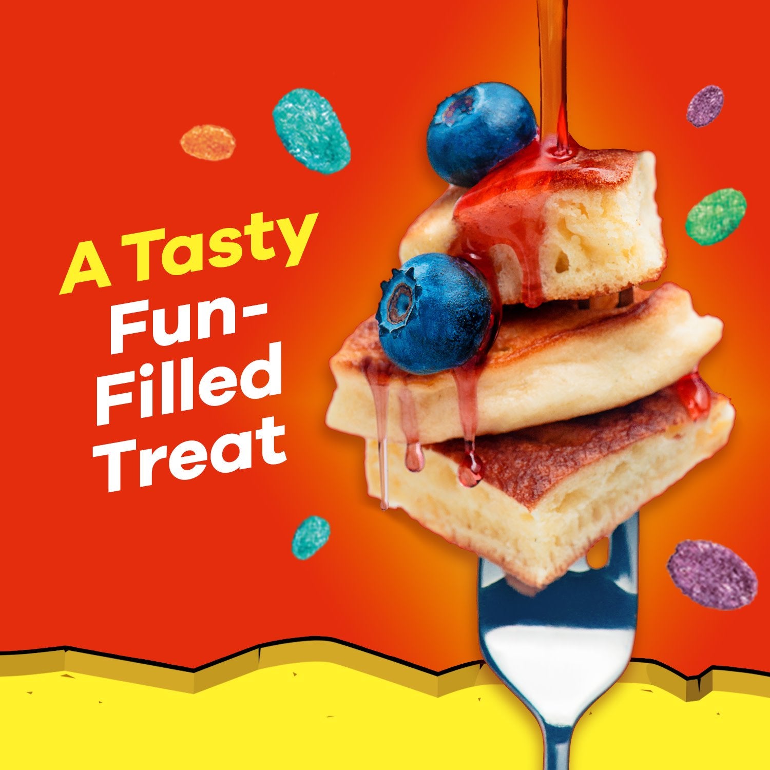 Mrs. Butterworth's Fruity Pebbles Flavored Pancake Syrup, 24 oz.
